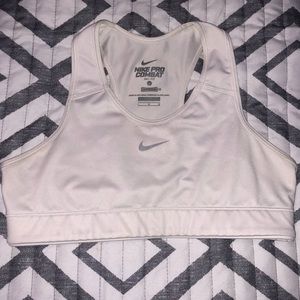 Off white Nike compression sports bra